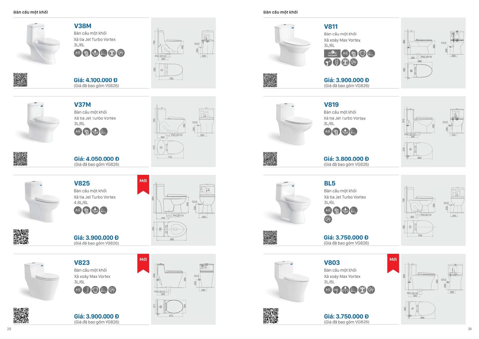 Catalogue và Bảng giá Thiết bị vệ sinh VIGLACERA mới nhất 2025 /Page 15
